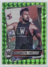 2025 Topps Chrome WWE Neon Green Geometric Refractor /75 Cruz Del Toro #76