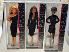 NRFB Lot of 3 Mattel Barbie Basics Black Label Model No 10,8,4 Collection 01