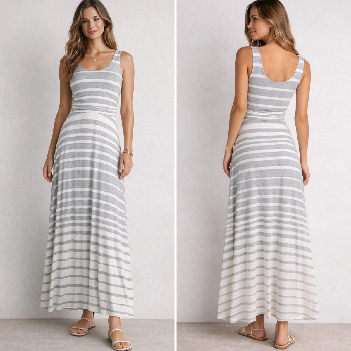 knee length dresses for ladies Off-White Fishes Flow Halter Neck Lenzing Ecovero Euroflax Midi Dress