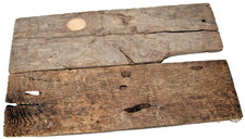 2 PCS RECLAIMED WEATHERED OAK OLD BARN BOARD WOOD LUMBER RUSTIC BOARD CRAFTS ART