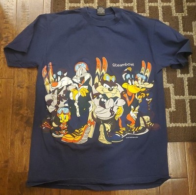 AWESOME 1995 SHERRY'S BEST LOONEY TUNES STEAMBOAT SKIING SHIRT MEN'S SIZE LARGE
