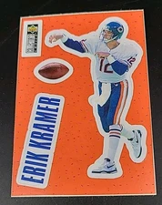 1996 Upper Deck Erik Kramer #S10 Stick-Ums Chicago Bears Football Card