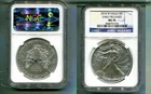 2014 W AMERICAN SILVER EAGLE 1 OUNCE .999 FINE BURNISHED COIN NGC MS70 8172T