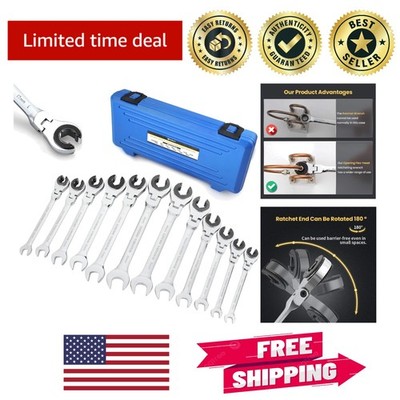 12PCS Flex-head Ratcheting Wrench Set 8-19mm - Ultimate Access Tool