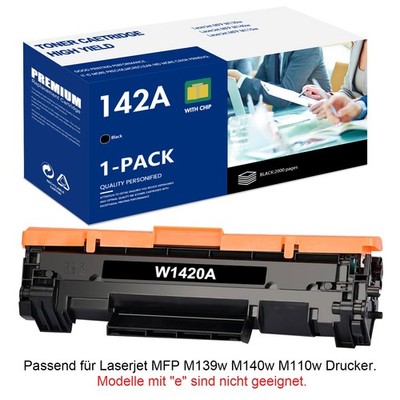 Toner Mit Chip für HP 142A 142X Laserjet MFP M140w M139w M110w W1420X W1420A