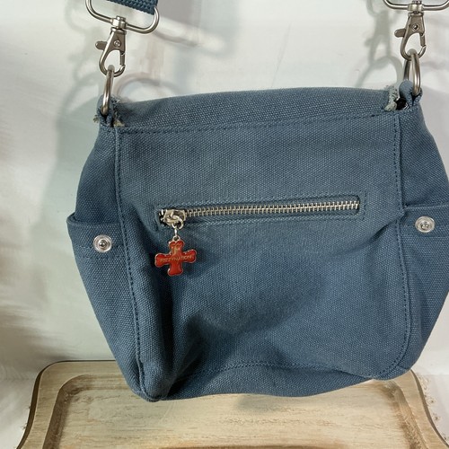Bolso Bandolera/Cartera Fuzzy Nation Blanco Westie Perro ~ Azul Denim ~ NUEVO CON ETIQUETAS ~ - Imagen 11 de 24