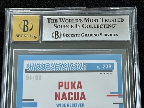 2023 Panini Donruss Optic - Rated Rookies Autographs Blue #238 Puka Nacua BGS 9 - Picture 4 of 4
