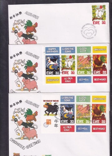 Ireland 1997 Greetings choice stamp MS Chinese New Year Year of the Ox FDC