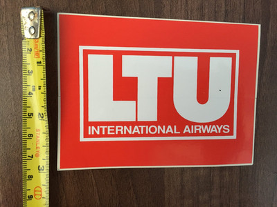 LTU German Airline INTERNATIONAL AIRWAYS STICKER
