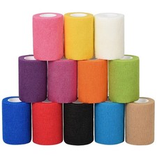 12 Pack Self Adhesive Bandage Wrap 3 inch X 5 Yards Elastic Self Adherent