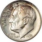 1956-D Roosevelt Dime - Frosty Luster - Lightly Toned - GEM BU!