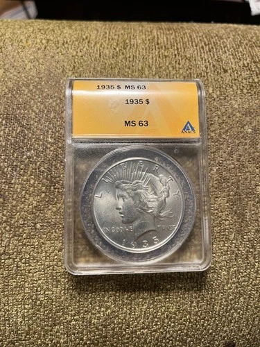 1935 peace dollar ms63 beauty