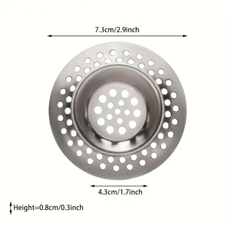 2x Abflusssieb Abfluss Sieb Haarsieb Küche Spülbecken Dusche Badewanne Edelstahl - Bild 2 von 2