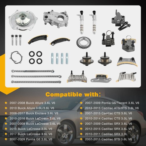 Timing Chain w/ Water Pump Kit For 10-15 Chevy Colorado Camaro GMC Acadia 9-0753 - Picture 6 of 7