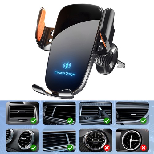 Car Phone Holder Charger Phone Mount Charger Car Accessories 360 Brilliant - Photo 8 sur 12