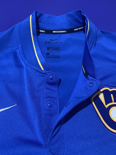 NIKE Authentic Collection Milwaukee Brewers Performance Pullover. NWT Size M - Picture 4 of 13