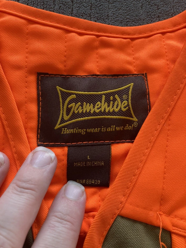 Gamehide Hunting Safety Utility Vest Outdoors Mens Large Orange - Image 2 of 4