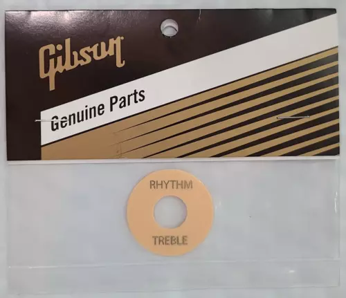 GIBSON® Toggle Switch Washer Les Paul REAL Cream Creme Gold Letters Genuine