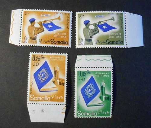 ITALIEN ITALY 1957 AFIS A.F.I.S.Verfassungsgeber Somalia 4V.Cpl Satz Kanten Blatt postfrisch **