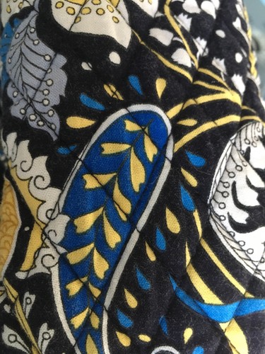 Vera Bradley Messenger Diaper Bag Ellie Elephants Yellow Blue Paisley - Picture 12 of 12