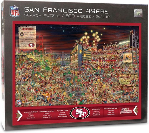 18 Zoll x 24 Zoll San Francisco 49ers Puzzle - hochwertige handgezeichnete Kunstwerke, 500 Teile - Bild 3 von 8