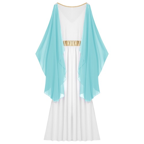 Damen Kostüm Weiches Robe Angenehmes Kleid Ägyptische Maxikleid Nachtclub Toga - Bild 28 von 42