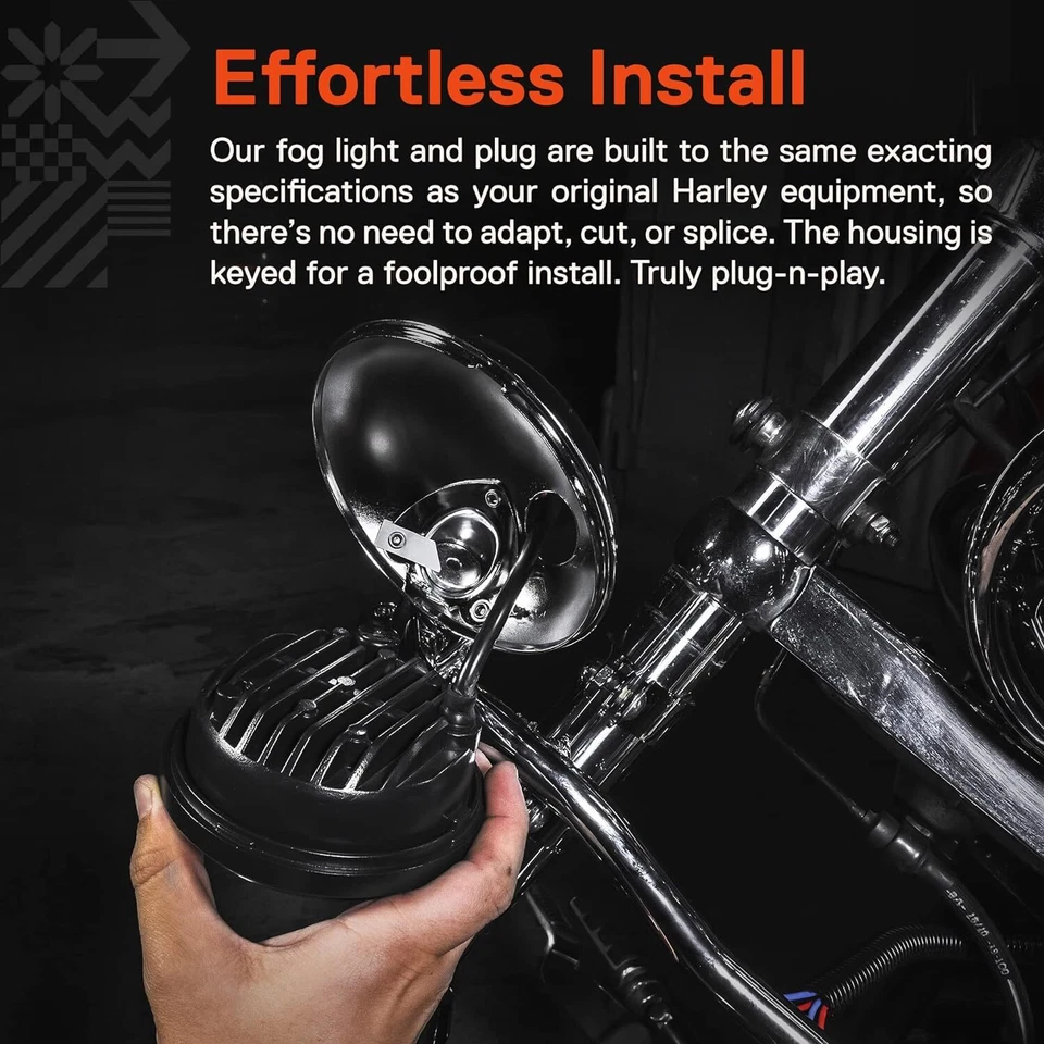 Luces antiniebla LED de 4,5" para Harley Davidson Road King Street Glide FLHR FLHX Foto 4 de 4