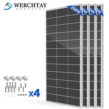 200W-1000W Watt Mono Solar Panel 12V Charging Off-Grid battery power RV Home