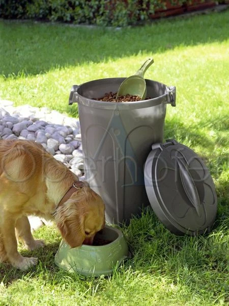 Futtertonne mit Deckel Futterbox Futtereimer Hundefutter Pferdefutter Katzen - Bild 4 von 4