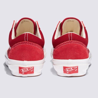 Vans Premium Suede Old Skool Sneakers Skate Shoes Red/White