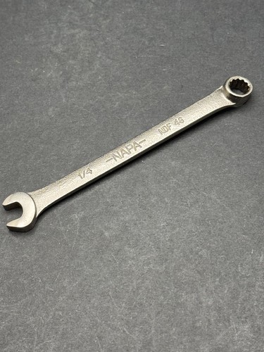 NAPA Tool 1/4 Inch 12 Point Combination Wrench U.S.A. NDF 46 - Picture 2 of 9