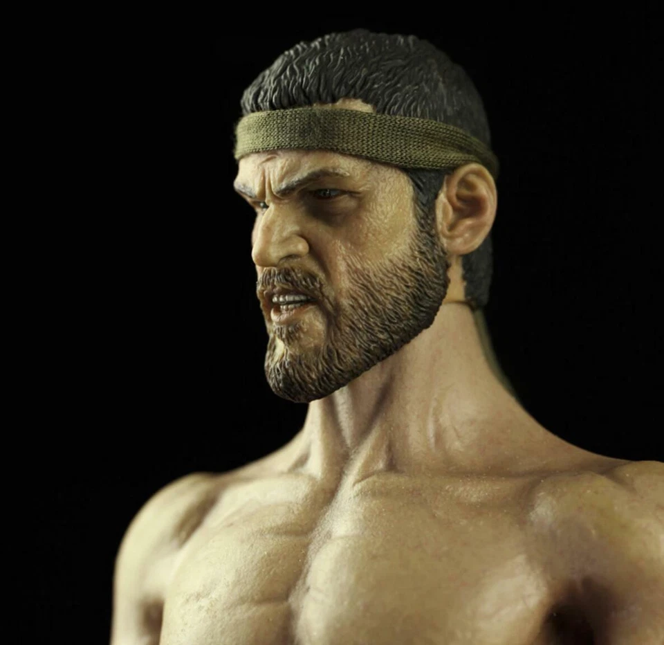 1/6 male head roman soldier K w/ headband for hot toys phicen ganghood  ❶USA❶ - Image 3 of 4