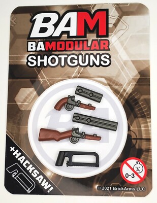 BrickArms MODULAR SHOTGUN Pack for Minifigs NEW -Overmolded