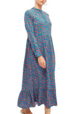 Trendyol Women Modest Maxi Skater Regular Woven Modest Dresses Blue SIze 10-