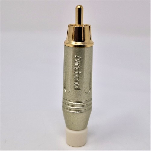 2 x Amphenol Phono RCA Male Plugs Gold Plated Audio Connectors Rojo / Blanco - Imagen 2 de 9