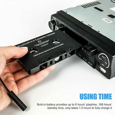 Bluetooth 5.0 Car Audio Stereo Sound Cassette Tape Adapter MP3 Hands-Free Aux