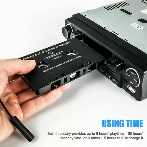 1X Bluetooth 5.0 Car Audio Stereo Sound Cassette Tape Adapter MP3 Hands-Free Aux - Picture 7 of 9