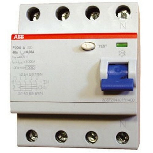 ABB FI-Schutzschalter pro M compact, 4-polig, 40 A, 30 mA F204A-40/0,03 0,03 40A - Bild 1 von 1