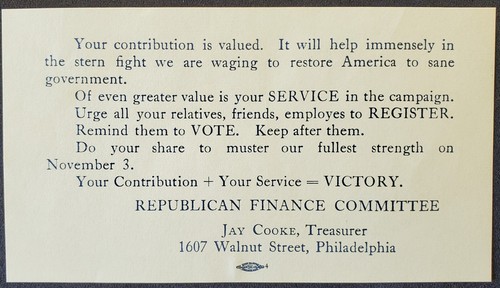1936 Election Republican National Committee Participation Certificate #34652 - Picture 5 of 12