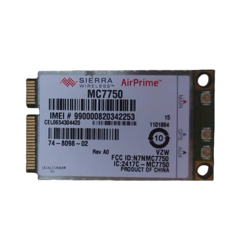 Sierra AirPrime MC7750 HSPA+LTE EV-DO 4G Module PCIE Wireless WWAN Card Verizon - Afbeelding 1 van 2