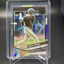 2023 Panini Chronicles Clearly Donruss ETHAN SALAS RC Rookie Prospect Gold 07/10