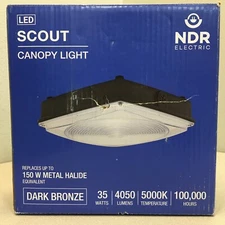 NDR Electric OS1800LED-CG Scout Canopy Light Dark Bronze