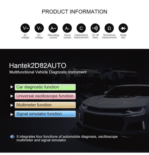 Osciloscopio Hantek 2D82AUTO II 20 MHz ancho de banda 2 canales digitales 1GSa/S 2CH 80Mhz - Imagen 5 de 10