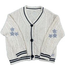 Taylor Swift Star Cardigan Folklore Knitted Cozy Lazy Cardigan Sweater Autumn