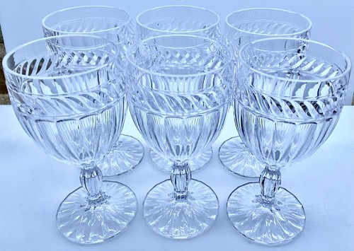 CRISTAL ~ MIKASA ~ VINO / COPAS DE AGUA / VASOS LOTE DE (6) 6 3/4" Gr84 PASTERIA - Imagen 5 de 6