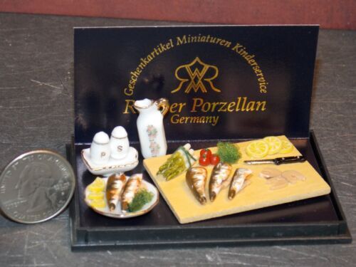 Vintage Reutter Porzellan Germany porcelain miniatures 9 pc tea