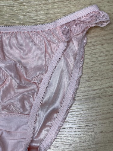 Calzoncillos de pierna alta de encaje de nailon 38~41 vintage sedosos ligeros de poliéster talla 7/L - Imagen 14 de 17