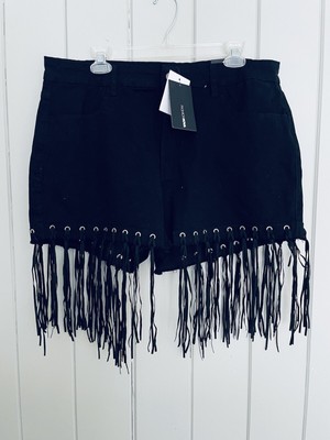 fringe shorts fashion nova