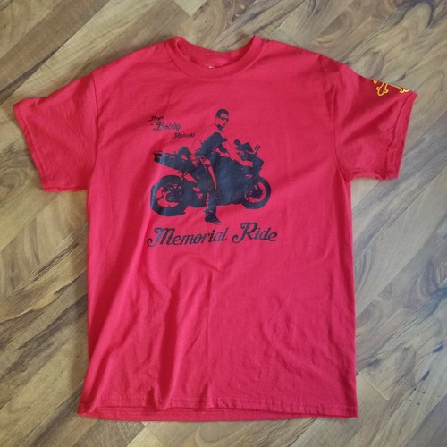Boge Bobby Risteski Memorial Ride M T-shirt Medium Biker Patriotic red Man Tub19 - Picture 9 of 9