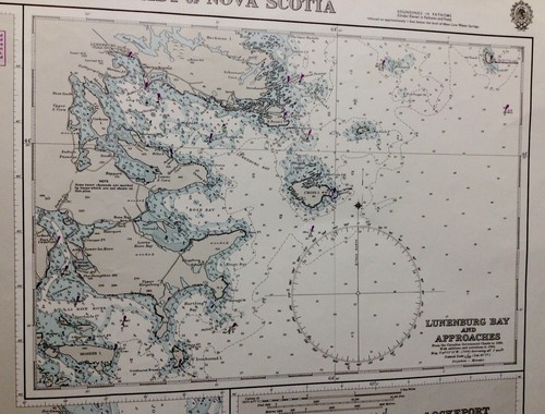 VINTAGE ADMIRALTY CHART. No.340. HARBOURS in NOVA SCOTIA. 1964 Edition - Picture 3 of 8